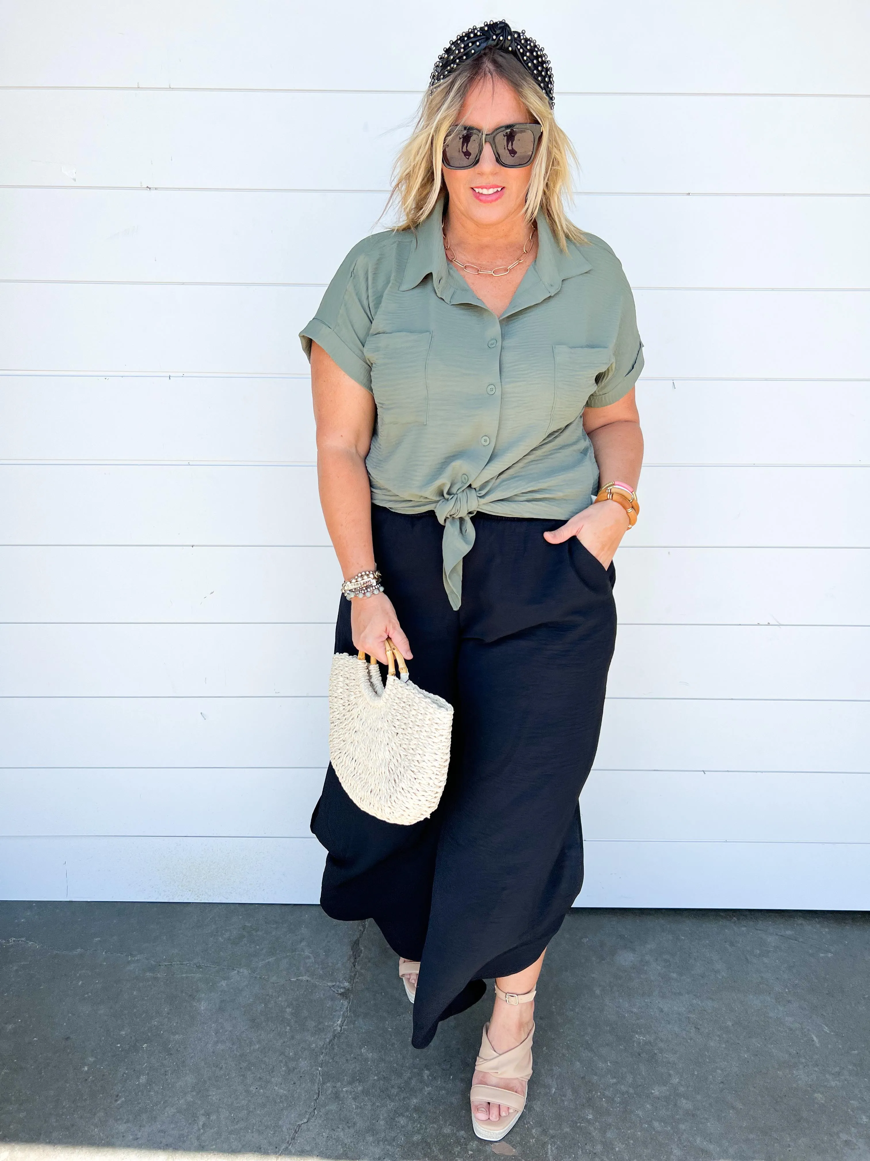 Airflow Button Down Blouse - Final Sale