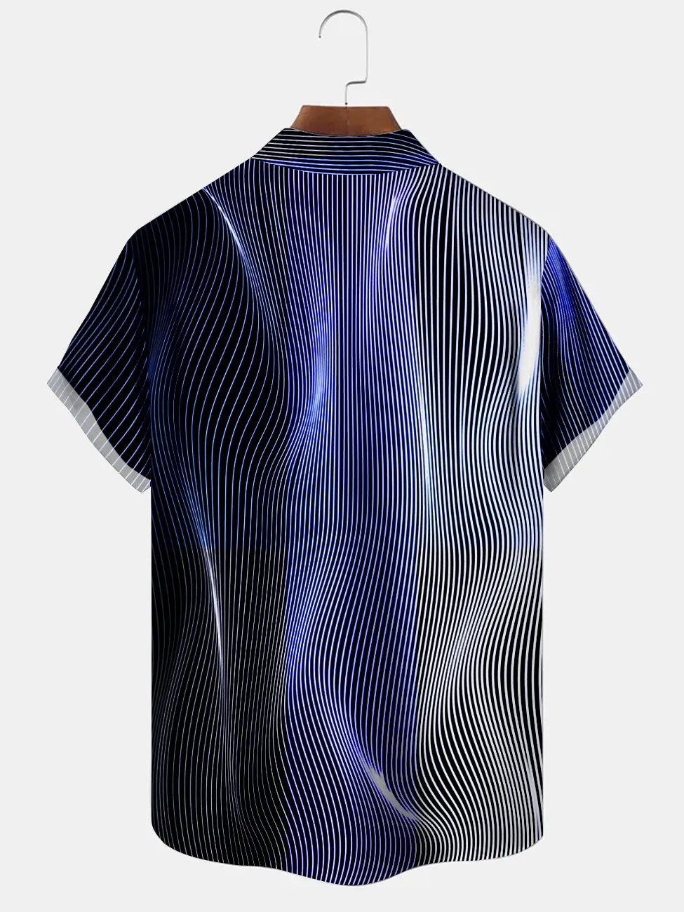 Alohadaddy Abstract Lines Ombre Printed Casual Plus Size Shirts