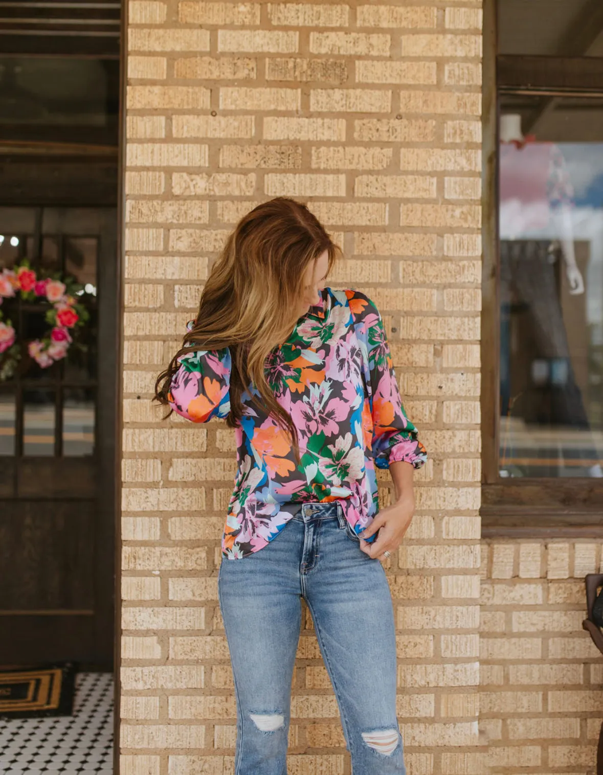 Avery Long Sleeve Collared Top