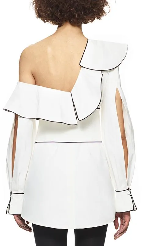 Canvas Corset Belted Tunic Top
