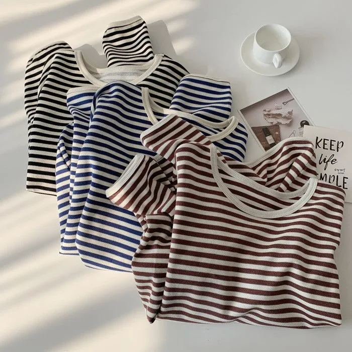 Charlotte Sweater Blouse in Stripes