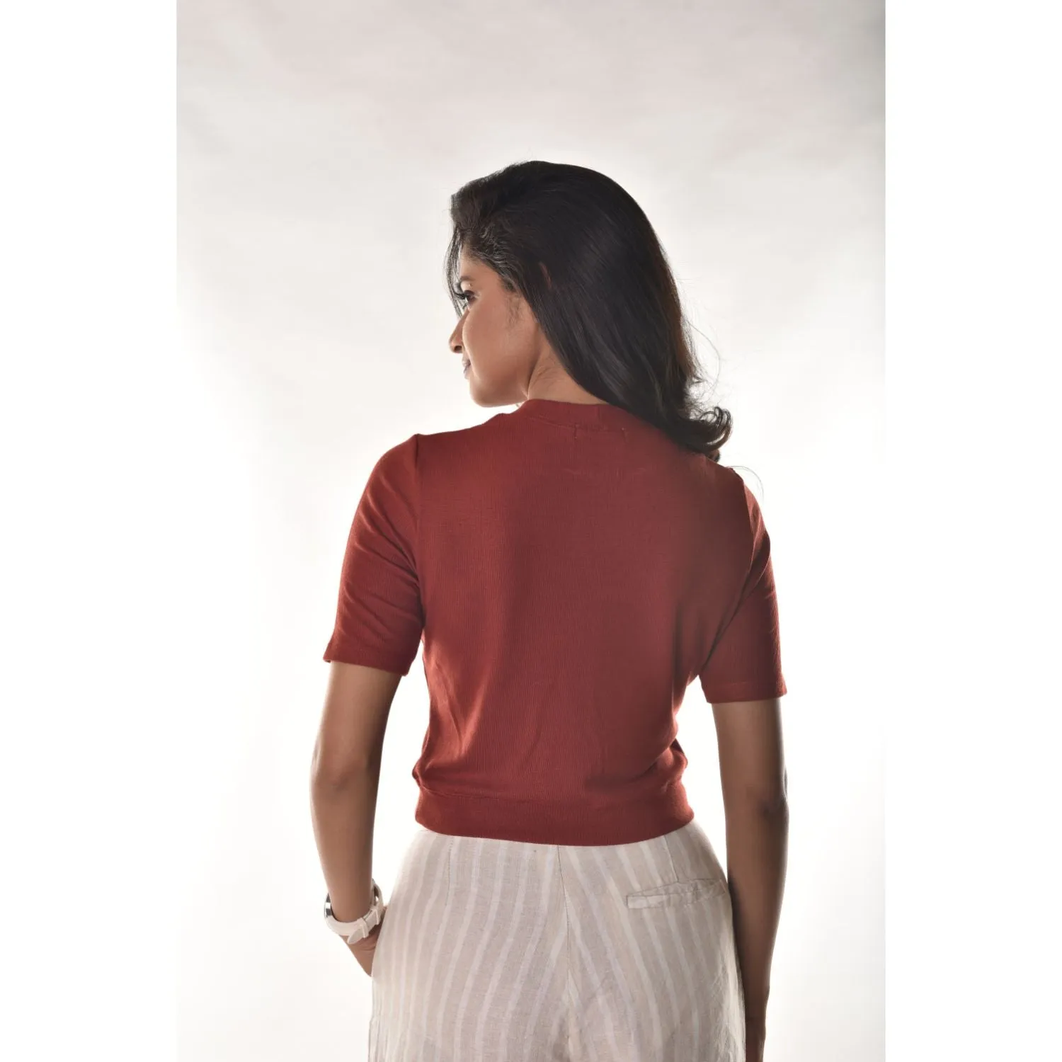 Hosiery Blouses - Elbow Sleeves - Plus Size