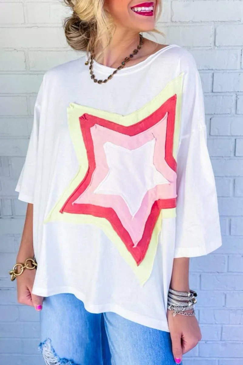 Jocelynn Star Oversized Tee