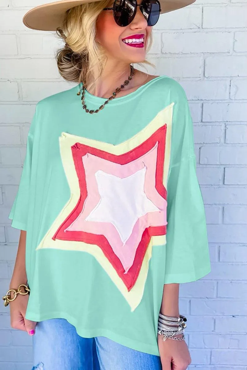 Jocelynn Star Oversized Tee