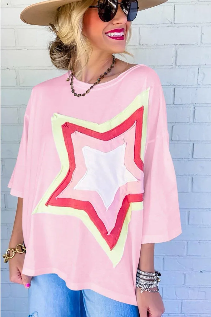 Jocelynn Star Oversized Tee