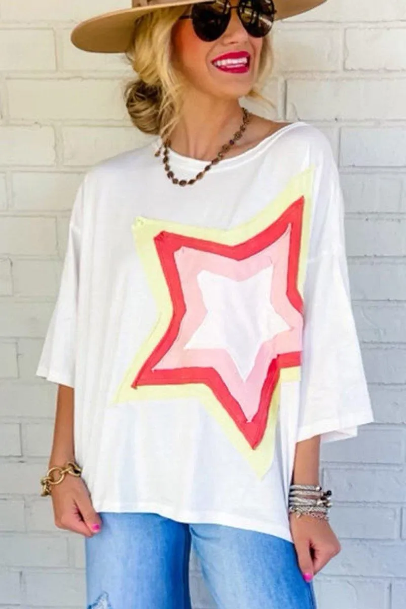 Jocelynn Star Oversized Tee