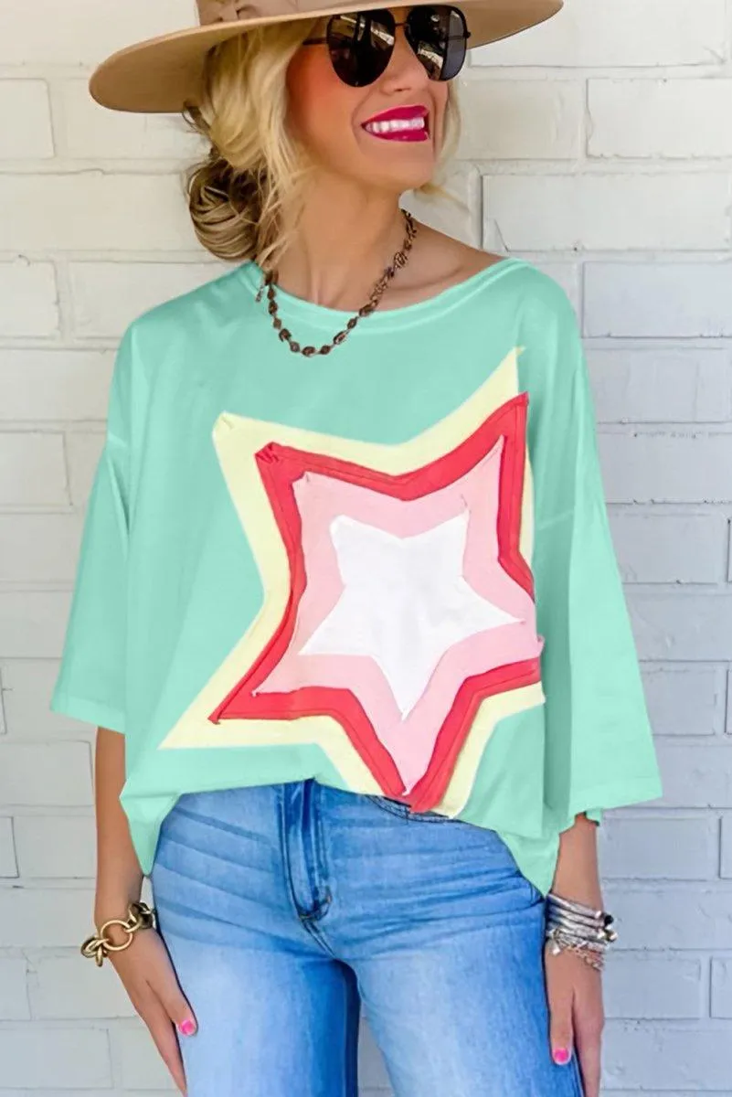 Jocelynn Star Oversized Tee