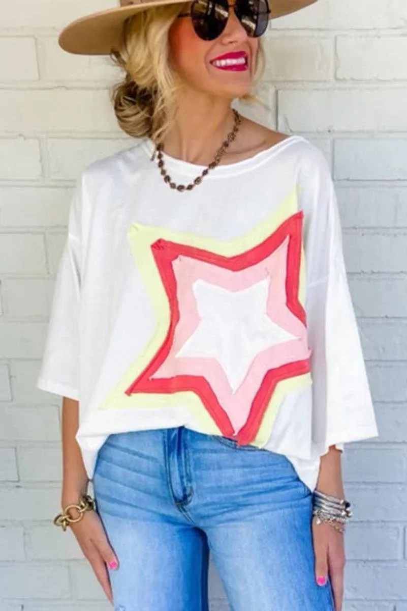 Jocelynn Star Oversized Tee