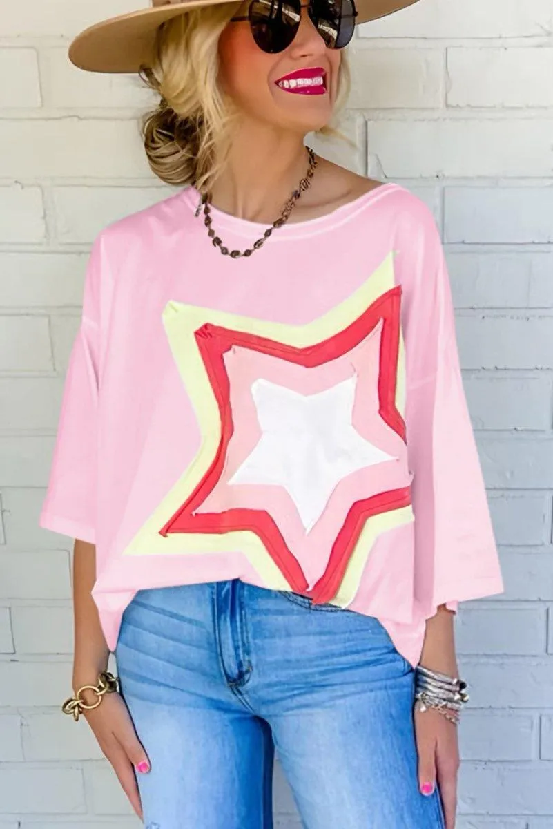 Jocelynn Star Oversized Tee