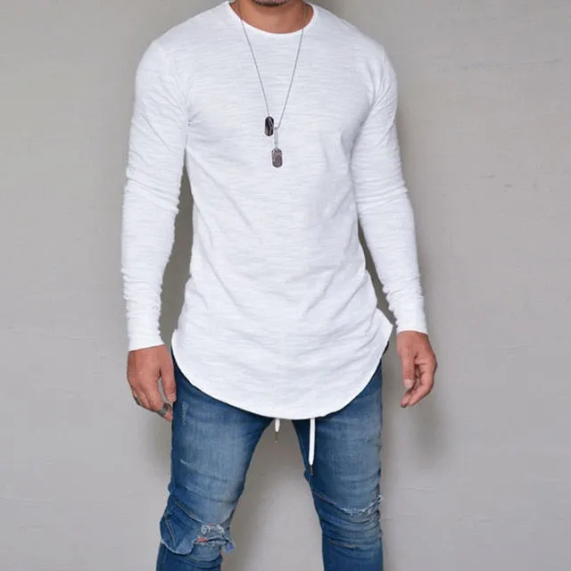 Men Slim Fit O Neck Long Sleeve Sweatshirt