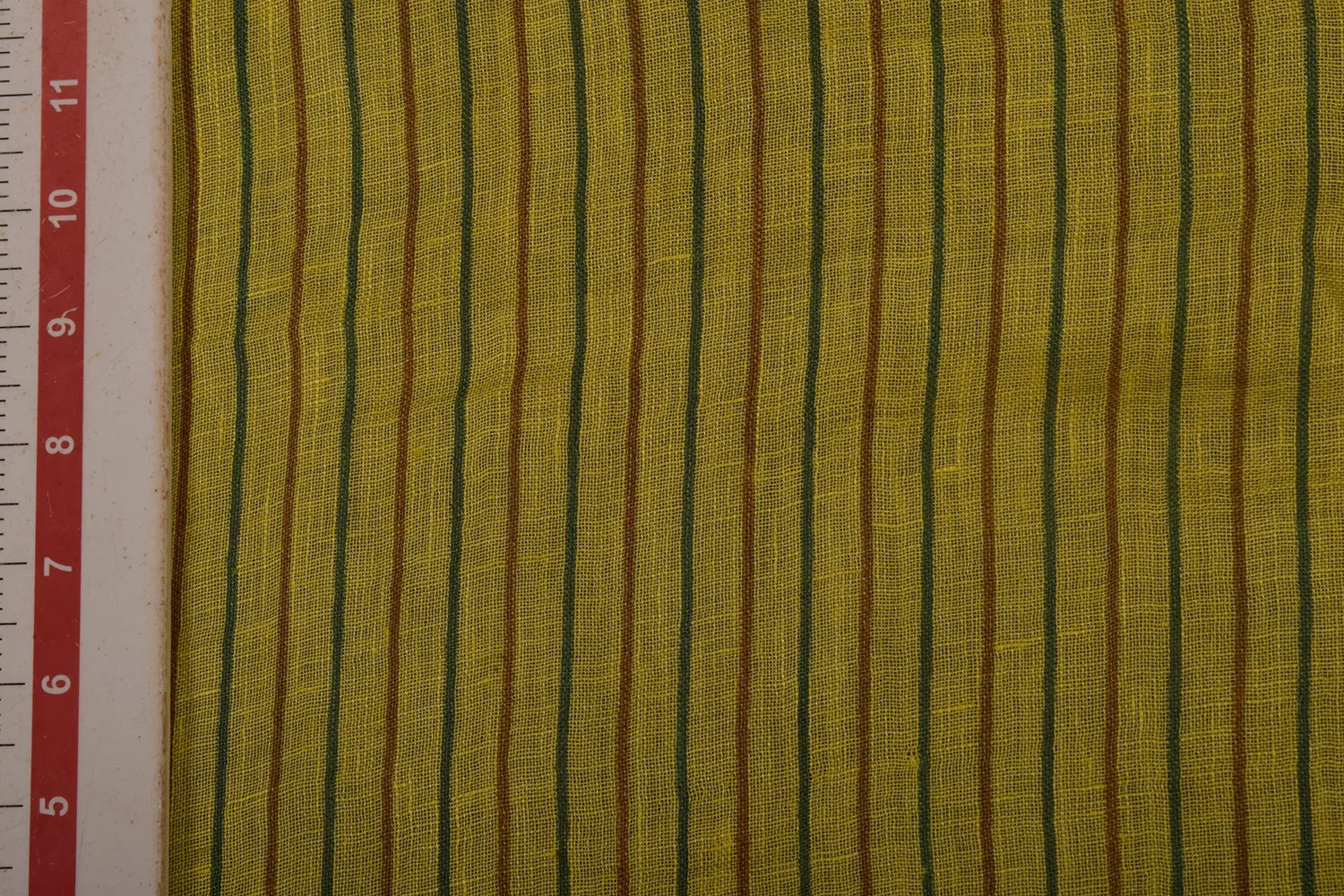 Precut 1.5 Metres Yellow Printed Linen Fabric