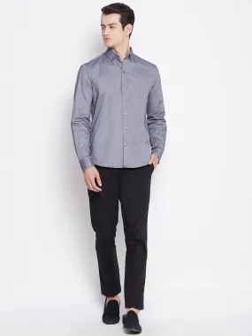 Steel Grey Oxford Cotton Shirt