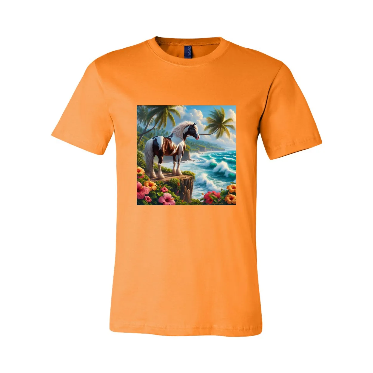 Tropical Red and White Paint Horse T Shirts
