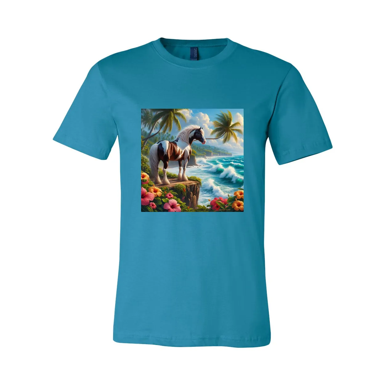 Tropical Red and White Paint Horse T Shirts
