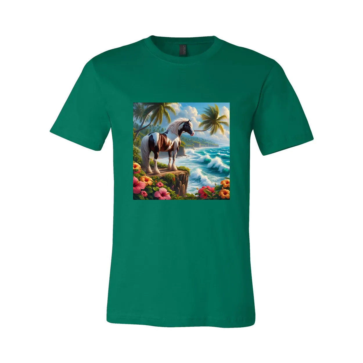 Tropical Red and White Paint Horse T Shirts
