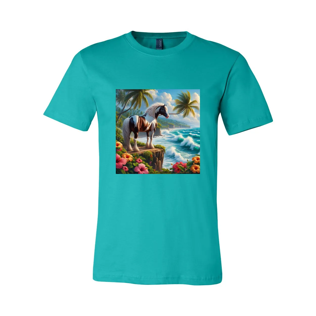 Tropical Red and White Paint Horse T Shirts