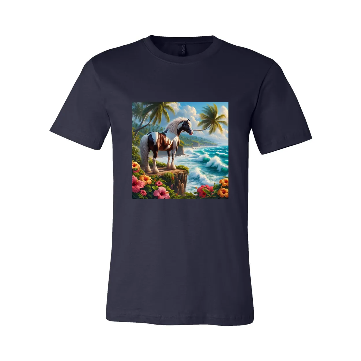 Tropical Red and White Paint Horse T Shirts