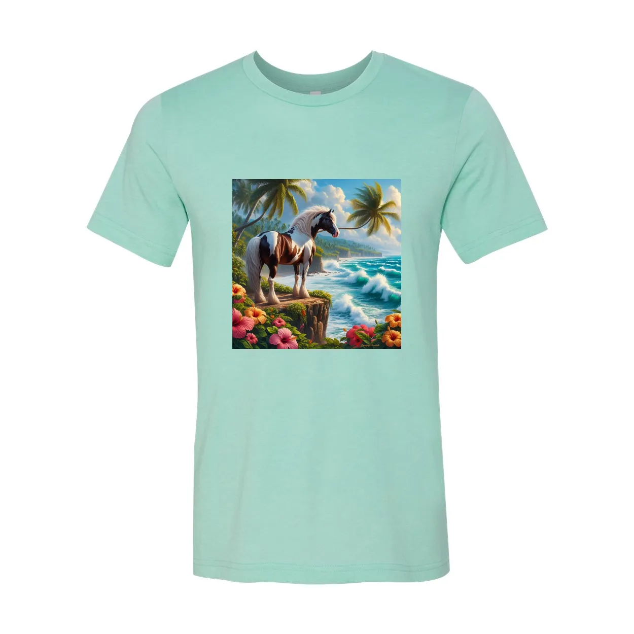 Tropical Red and White Paint Horse T Shirts