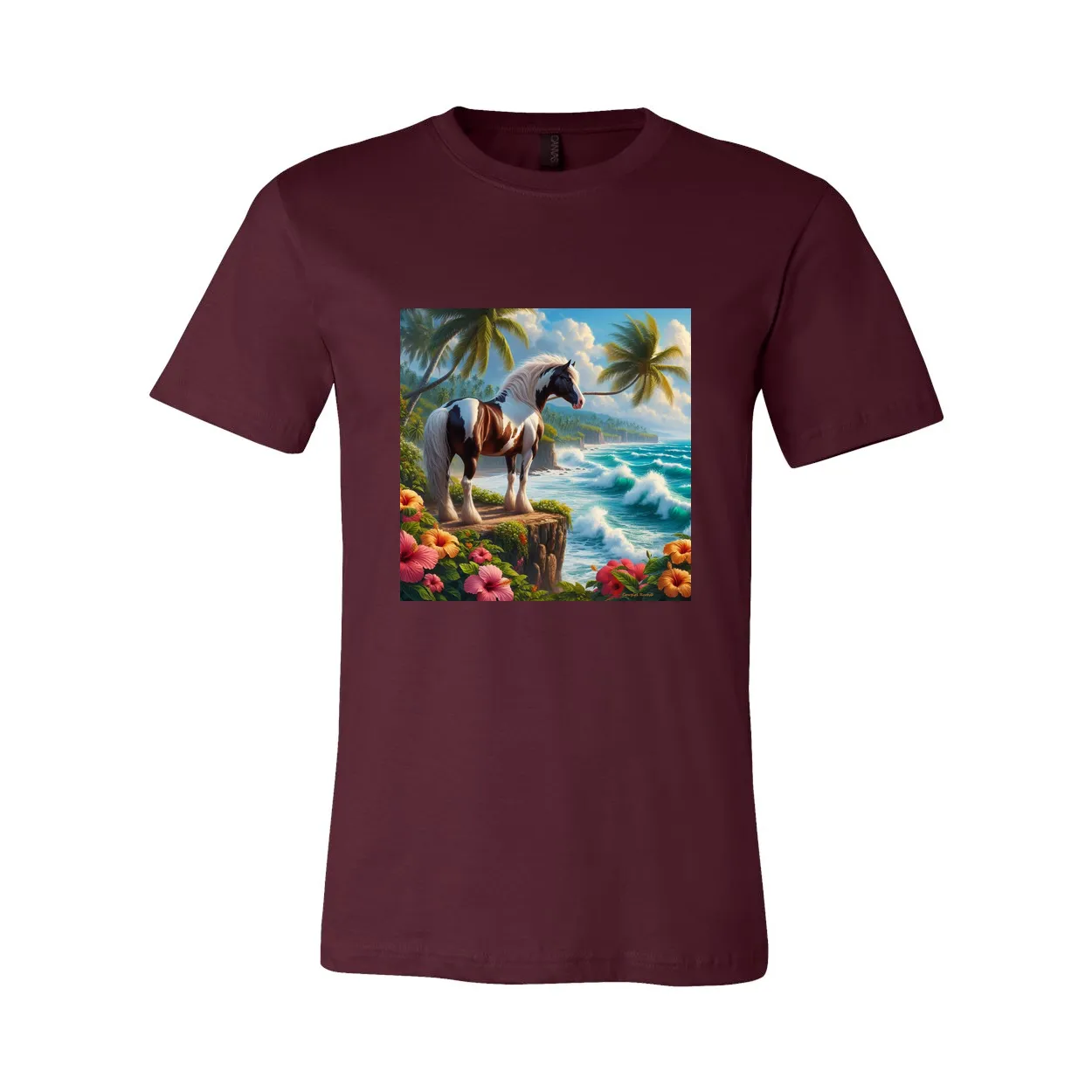 Tropical Red and White Paint Horse T Shirts