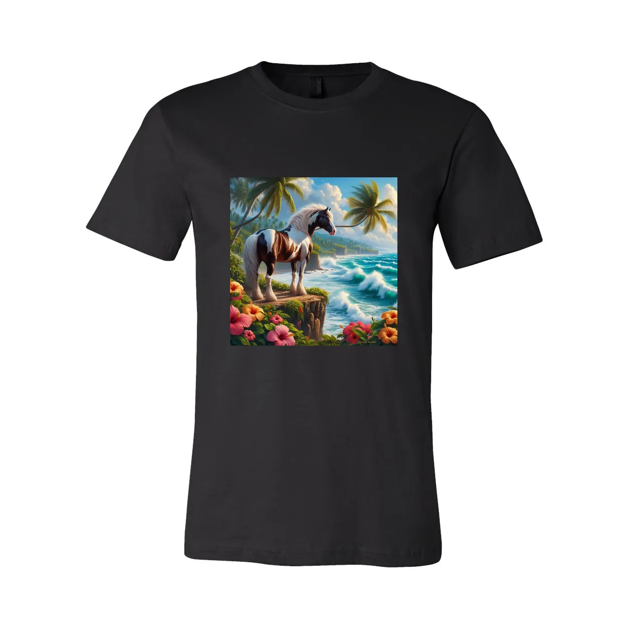 Tropical Red and White Paint Horse T Shirts