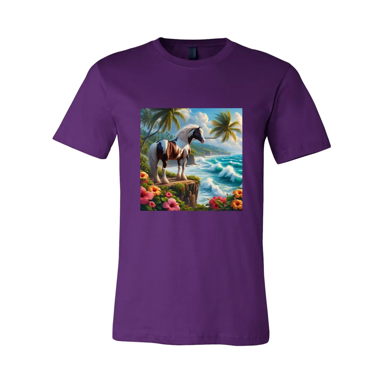 Tropical Red and White Paint Horse T Shirts